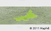 Physical Panoramic Map of Tarnobrzeg I, semi-desaturated