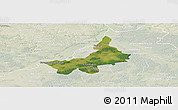 Satellite Panoramic Map of Tarnobrzeg I, lighten
