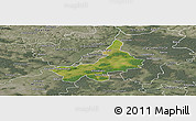 Satellite Panoramic Map of Tarnobrzeg I, semi-desaturated