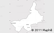 Silver Style Simple Map of Tarnobrzeg I, cropped outside