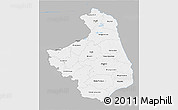 Gray 3D Map of Podlaskie, single color outside