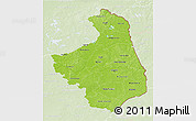 Physical 3D Map of Podlaskie, lighten