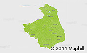 Physical 3D Map of Podlaskie, single color outside