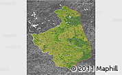 Satellite 3D Map of Podlaskie, desaturated