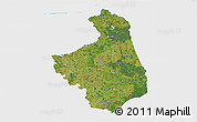 Satellite 3D Map of Podlaskie, single color outside