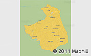 Savanna Style 3D Map of Podlaskie, single color outside