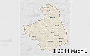 Shaded Relief 3D Map of Podlaskie, lighten, desaturated