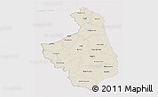 Shaded Relief 3D Map of Podlaskie, single color outside