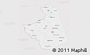 Silver Style 3D Map of Podlaskie, single color outside
