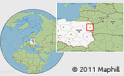 Savanna Style Location Map of Bialystok, highlighted country