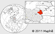 Blank Location Map of Podlaskie, highlighted country