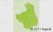 Physical Map of Podlaskie, lighten