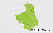 Physical Map of Podlaskie, single color outside
