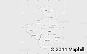 Silver Style Map of Podlaskie, single color outside