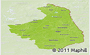 Physical Panoramic Map of Podlaskie, lighten