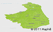 Physical Panoramic Map of Podlaskie, single color outside