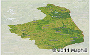 Satellite Panoramic Map of Podlaskie, lighten
