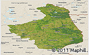 Satellite Panoramic Map of Podlaskie, shaded relief outside