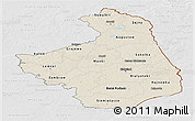 Shaded Relief Panoramic Map of Podlaskie, lighten, desaturated
