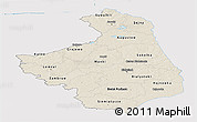 Shaded Relief Panoramic Map of Podlaskie, single color outside