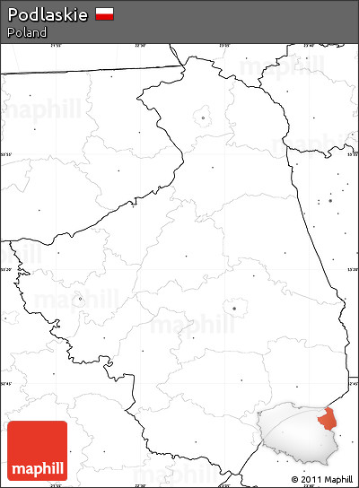 Blank Simple Map of Podlaskie, no labels