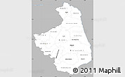 Gray Simple Map of Podlaskie, single color outside