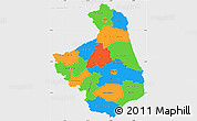 Political Simple Map of Podlaskie, single color outside