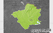 Physical 3D Map of Suwalki I, darken, desaturated