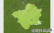 Physical 3D Map of Suwalki I, darken