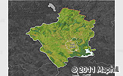 Satellite 3D Map of Suwalki I, darken, desaturated