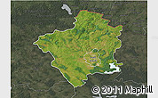 Satellite 3D Map of Suwalki I, darken, semi-desaturated