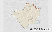 Shaded Relief 3D Map of Suwalki I, lighten, desaturated