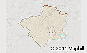 Shaded Relief 3D Map of Suwalki I, lighten, semi-desaturated