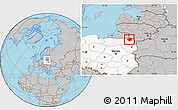 Gray Location Map of Suwalki I, highlighted country