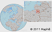 Gray Location Map of Suwalki I, hill shading