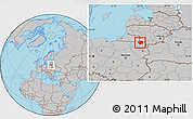 Gray Location Map of Suwalki I
