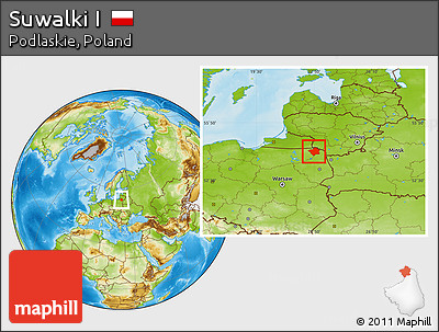 Physical Location Map of Suwalki I