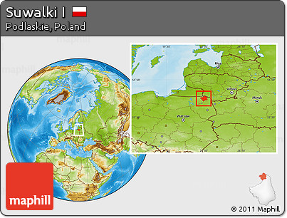 Physical Location Map of Suwalki I