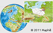 Physical Location Map of Suwalki I, highlighted country, highlighted parent region, within the entire country