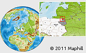 Physical Location Map of Suwalki I, highlighted country, highlighted parent region