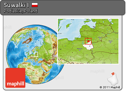 Physical Location Map of Suwalki I, highlighted parent region