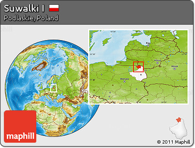 Physical Location Map of Suwalki I, highlighted parent region