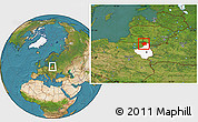 Satellite Location Map of Suwalki I, highlighted parent region