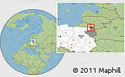 Savanna Style Location Map of Suwalki I, highlighted country, highlighted parent region