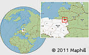 Savanna Style Location Map of Suwalki I, highlighted country