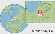 Savanna Style Location Map of Suwalki I, highlighted parent region