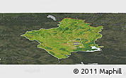 Satellite Panoramic Map of Suwalki I, darken, semi-desaturated
