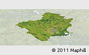 Satellite Panoramic Map of Suwalki I, lighten