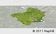Satellite Panoramic Map of Suwalki I, lighten, semi-desaturated
