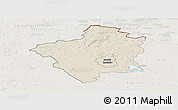 Shaded Relief Panoramic Map of Suwalki I, lighten
